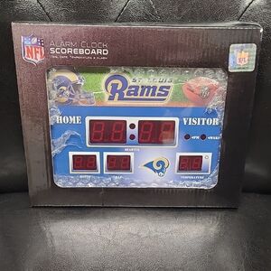 NFL St. Louis Rams Blue & Gold Alarm Clock Scoreboard